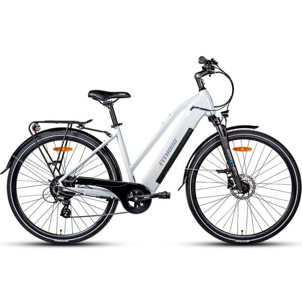 FitNord Ava 300 Elsykkel 2024, hvit (720Wh batteri/45 Nm) 