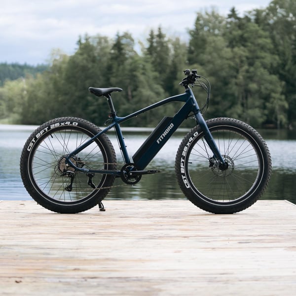 FitNord Rumble 300 Elfatbike, 2024, blå (720 Wh batteri/50 Nm)