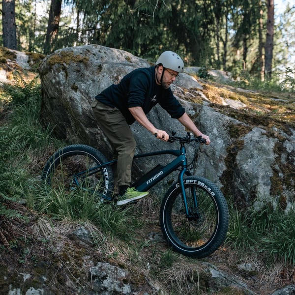 FitNord Rumble 300 Elfatbike, 2024, blå (720 Wh batteri/50 Nm)