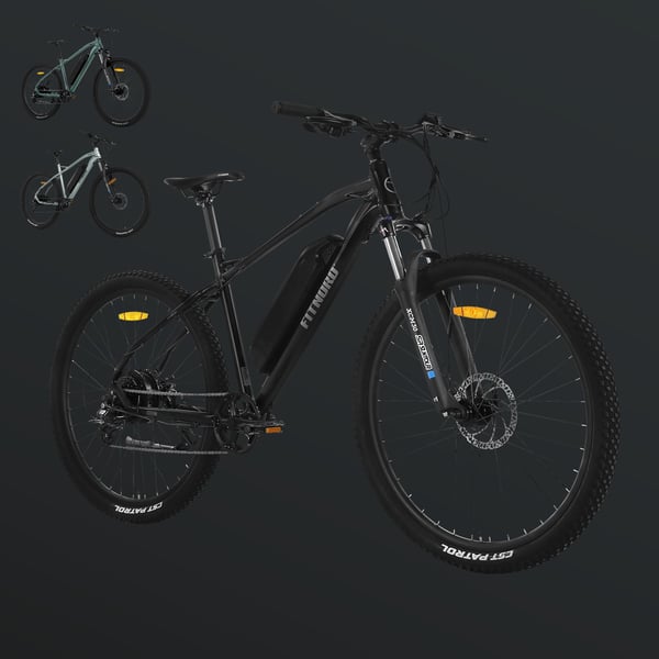 FitNord Ranger 200 Terrengelsykkel 2024, svart (540 Wh batteri/45 Nm) 