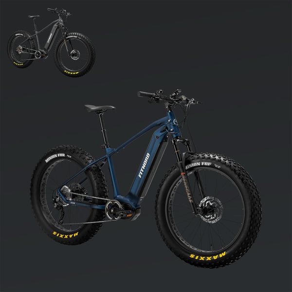 FitNord Rumble 1000 Elfatbike 2024, blå (882 Wh batteri/110 Nm) 