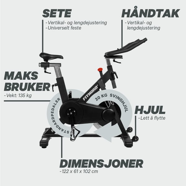 FitNord Racer 500 Spinningsykkel